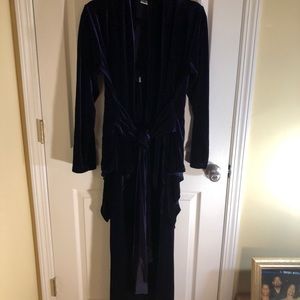 Purple Velour Two Piece Evening Gown- Size M (8-10)